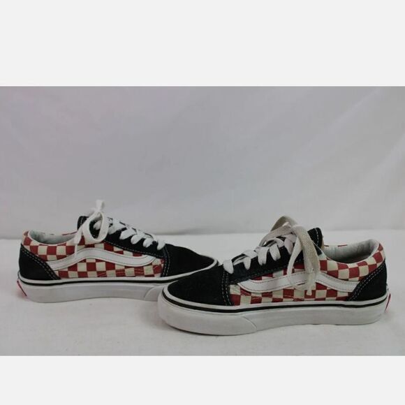 Vans Off The Wall Kids Size 1.5 Checkerboard Lace up Sneakers Shoes. - Picture 8 of 11